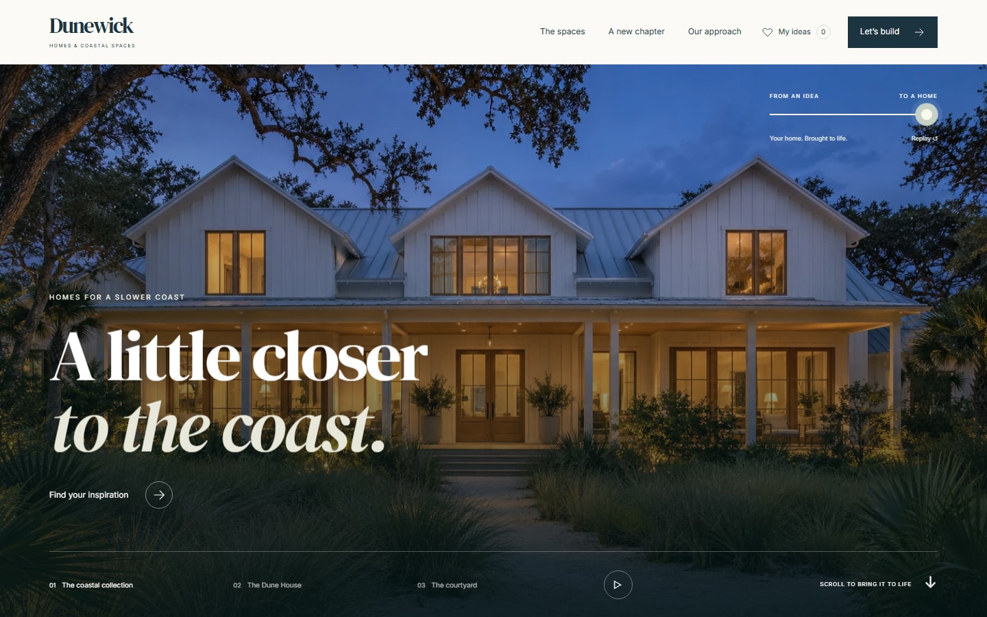 Dunewick — desktop website