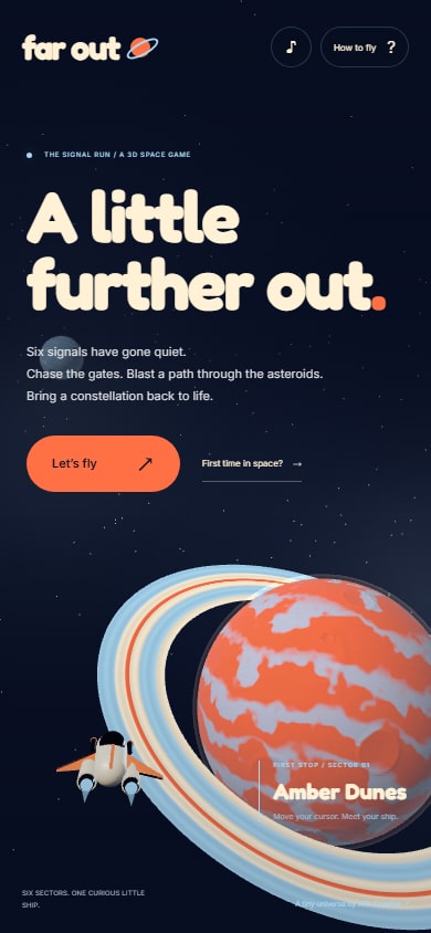 Far Out — mobile website