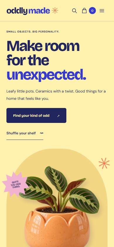Oddly Made — mobile website