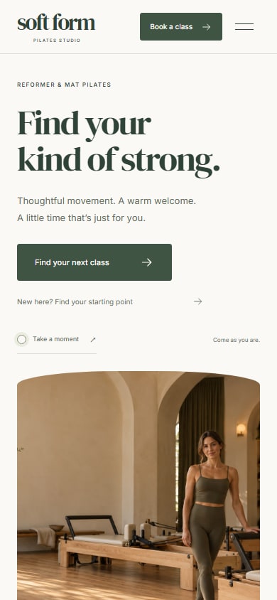 Soft Form — mobile website